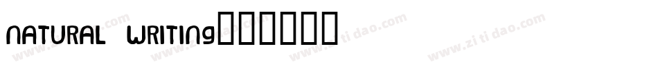 NATURAL WRITING字体转换